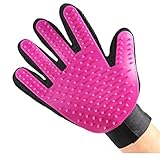Flydem Hunde Bürsten Katzen Hundebürste Kurzhaar Langhaar Entfilzungsmesser Unterwollbürsten Unterfellbürste Hund Fellwechselpflege Handschuhe Kämme Haustiere Massagebürste,Pink,23X18cm