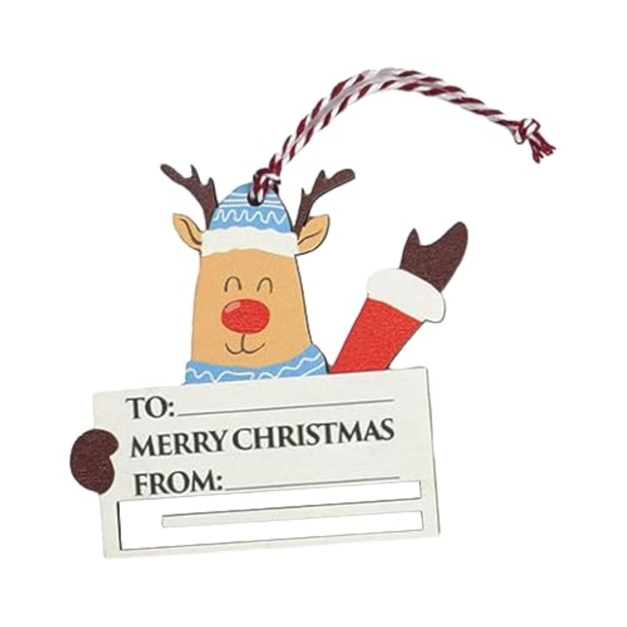 Christmas Wooden Money Holder Clip, Elk Decoration