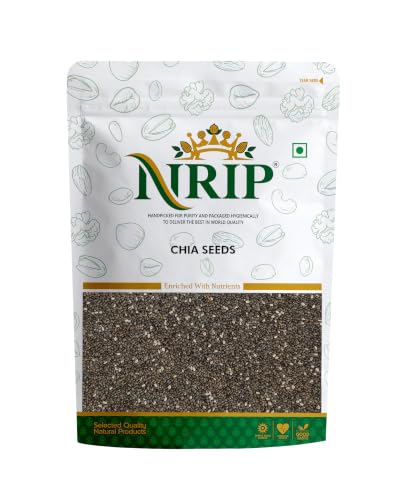 Image of NRIP Premium Chia Seeds 200g I Seeds for Eating | Seeds for Weight Management | Rich in Calcium, Protein & Fibre (Pack of 1)