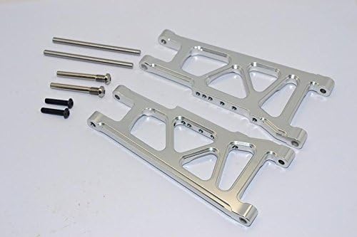 GPM For Traxxas Rustler VXL Upgrade Parts Aluminum Rear Lower Arm - 1Pr Set Silver