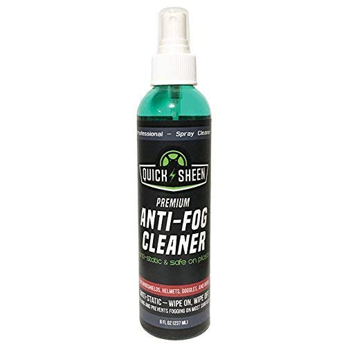 Quick Sheen Anti-Fog Spray Cleaner for Medical Face Masks & Shields, Safety Glasses