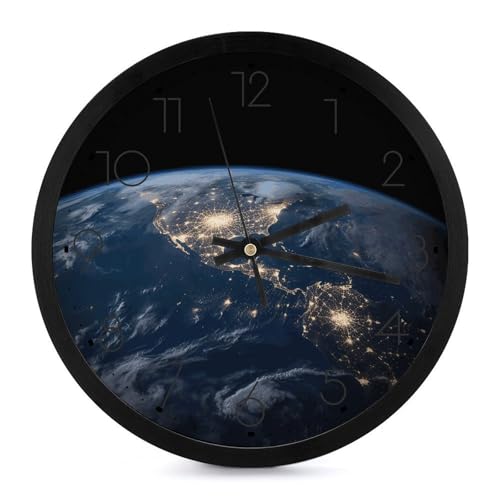 Horloge murale silencieuse sans tic-tac grand cadran imprimé