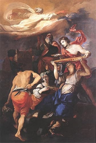 Tableau Le Sacrifice de Noé de Pierre Puget pour décoration chambre élégante et salon rétro