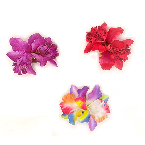 Yueton Pack Of 6 Brooch Women's Orchid Hair Clip Flower Hair Pin Bobby Pin Bridal Party Hair Decor Accessories #TOP4