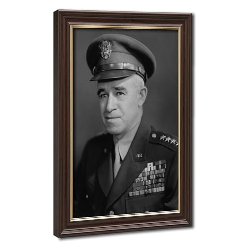 Impression sur toile Général Omar Bradley : cadre mural 40,6 x 61 cm décor de bureau