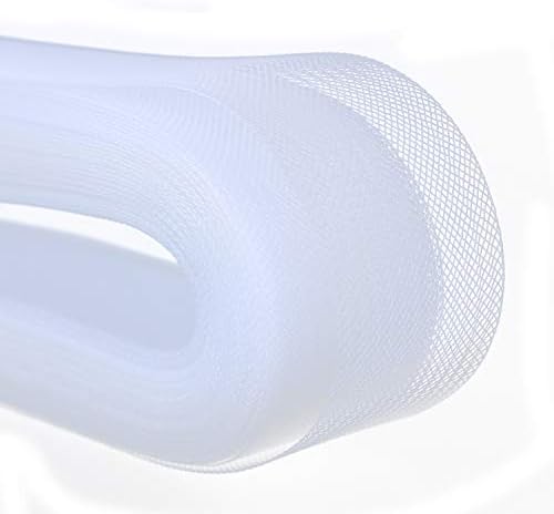 Stiff Horsehair Braid 2 inch 50 Yard - MeiMeiDa White Polyester Horse Hair Braid Trim for Sewing Wedding Dresses, Dance Dress, Skirt, Hat, Costume Accessories