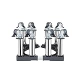 Verstellbarer Rollwagen für Waschtrockner, 40,6 cm - 63,5 cm Höhe, 4 Räder, mobiler Ständer mit 25,4 cm Plattform, perfekt für Kühlschrank und Desinfektionsschrank (8 Räder, 27 cm)