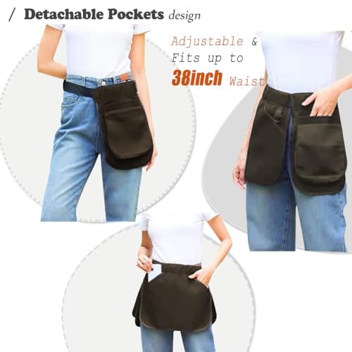 suweisua Hundetrainer-Leckerli-Tasche mit abnehmbaren Taschen, freihändig, Trainingswerkzeuge zur Aufbewahrung von Hüfttaschen für Männer und Frauen, auch für Gartenarbeit, Friseur (grün)