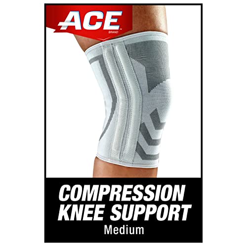 Ace Compression Knee Brace W/Side Stabilizers, Support Injured Knee With Mild Compression, Breathable Properties Let Sweat Escape, Medium #TOP1