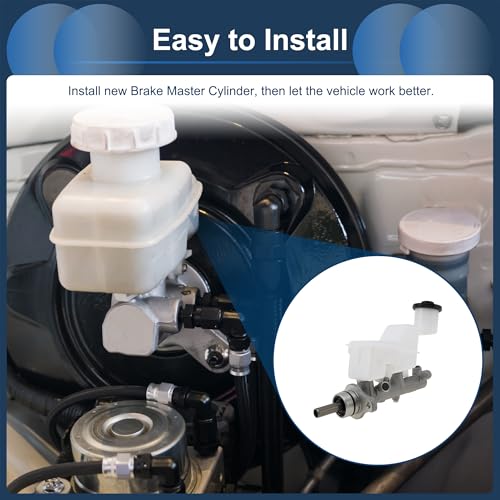 INFINAUTO Brake Master Cylinder with Reservoir No.4720142240 for Toyota RAV4 2003-2005 Hydraulic Master Cylinder Silver Tone White Aluminum Alloy Plastic 1 Pcs by INFINAUTO - Used condition - Image 7