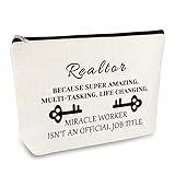 Realtor Gifts for Women Makeup Bag Real Estate Agent Realtor Closing Gifts Cosmetic Bag Thank You Gift for Realtors Appreciation Christmas Birthday Gift for Realtors Travel Toiletry Pouch
