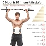 EMS trenażer mięśni brzucha, 3D z 6 trybami, 20 intensywności