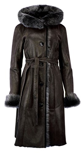 DX-Exclusive Wear Damen-Schaffellmantel, Lammfellmantel mit Toscana Fell...