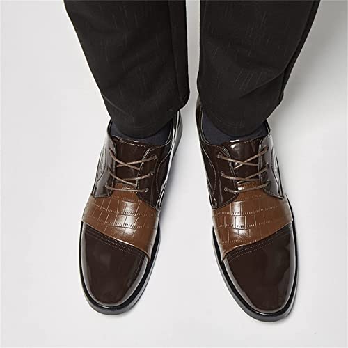 HINDOLA Men's Dress Shoes Leather Mens Oxfords Business Wingtip Formal Oxford Retro Derby Dress Shoes for Men4