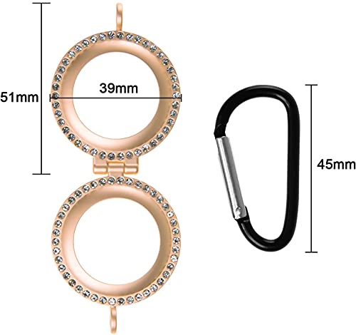 SGVAHY Coque en métal pour AirTag - Coque de luxe avec strass - Pour AirTag 2021 - Avec porte-clés - Pour filles et femmes - Protection anti-rayures (or, AirTag) – vue 7