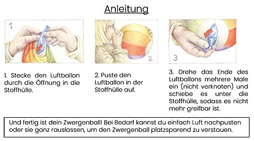 Zwergenball PASTELLO - die geniale Kombination aus Ballon und Ball - Geniales Spielzeug für drinnen & draußen, zu Hause & unterwegs - Perfekt auf Reisen und als Geschenk - Ballonhülle für Kinder. - Image 4