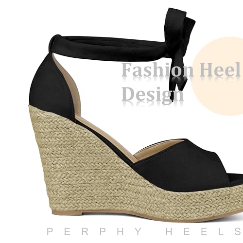 Perphy Platform Espadrilles Ankle Tie Sandals Peep Toe Wedges for Women4