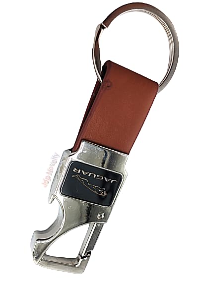 Jdp Novelty Metal Leather Opner Hook keychain brown color.