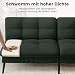LUCKRACER Sofa 3 Sitzer Sofa Schlafsofa mit Schlaffunktion, überzug Futon Klappsofa, Bettcouch, ecksofa, Couch, 5 Verstellbare Winkel, Ideal für Wohnungen Wohnzimmer aus Stoff Grün