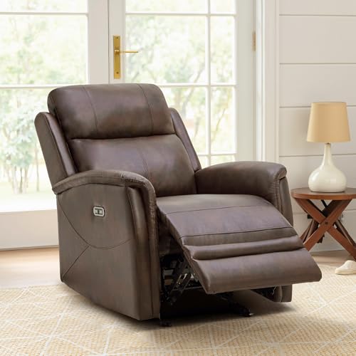 Sillón plegable piel sintética marrón miniatura 1