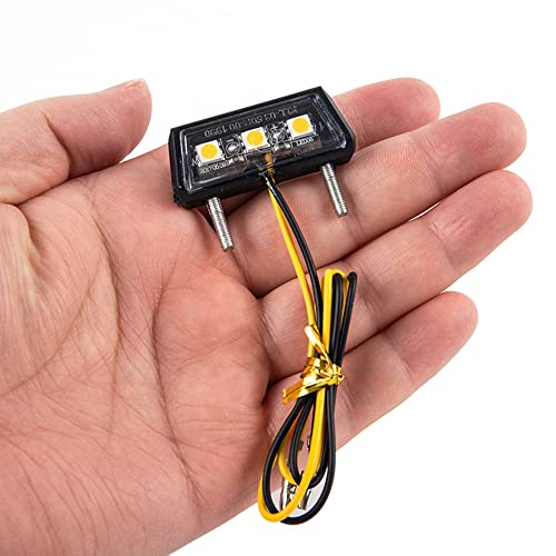 Luz de placa de motocicleta vermelha 12V luz de LED à prova d'água luz de licença de motocicleta fr