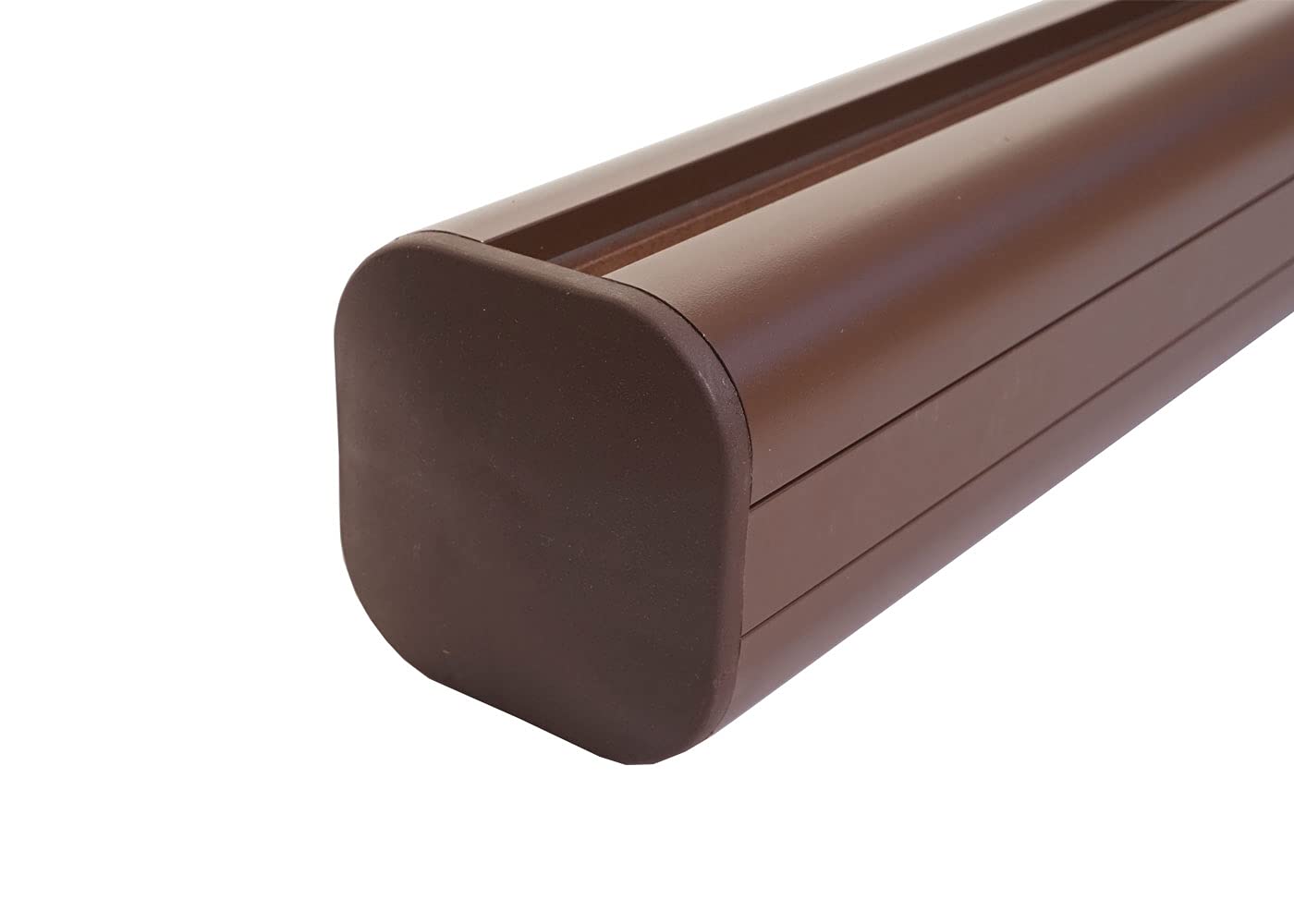 Mendler Aluminiowe słupki Sarthe-WPC, słupki słupki, system wtykowy - 98 cm, brązowy