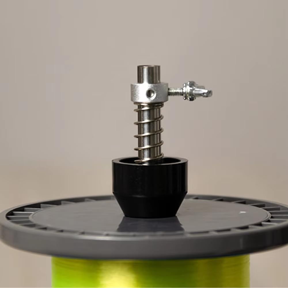 iDili Wire Spool Rack for Fishing Line, Cotton Thread & Enameled Wire - Metal Damping Tension Adjustment with Built-in Bearings
