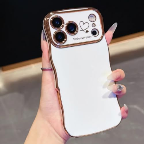 Coque iPhone 14 antichoc blanc métal plaqué protection lentille appareil photo antichoc robuste