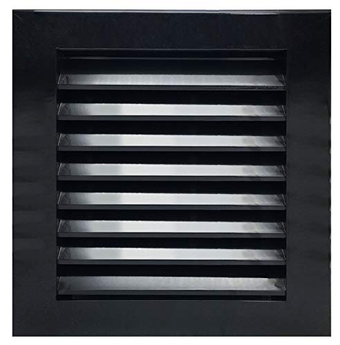 HVAC Premium 18"W x 18"H Aluminum Exterior Gable Louver Vent for Walls & Crawlspace - Weather-Resistant Air Grille with Screen Mesh - Black [Outer Dimensions 19.75"W x 19.75"H]