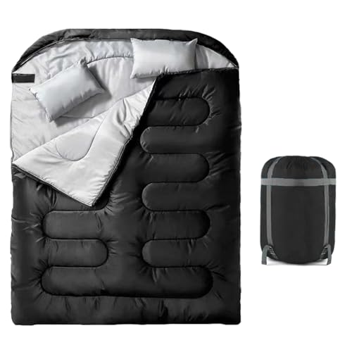 Sac de couchage de camping compact 2 personnes pour couverture de randonnée