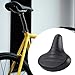 DYNWAVE Bicycle Saddle, Cycling Saddle, PU Bicycle Seat, Comfortable Shock Absorption Bike Saddle Cushion, Black