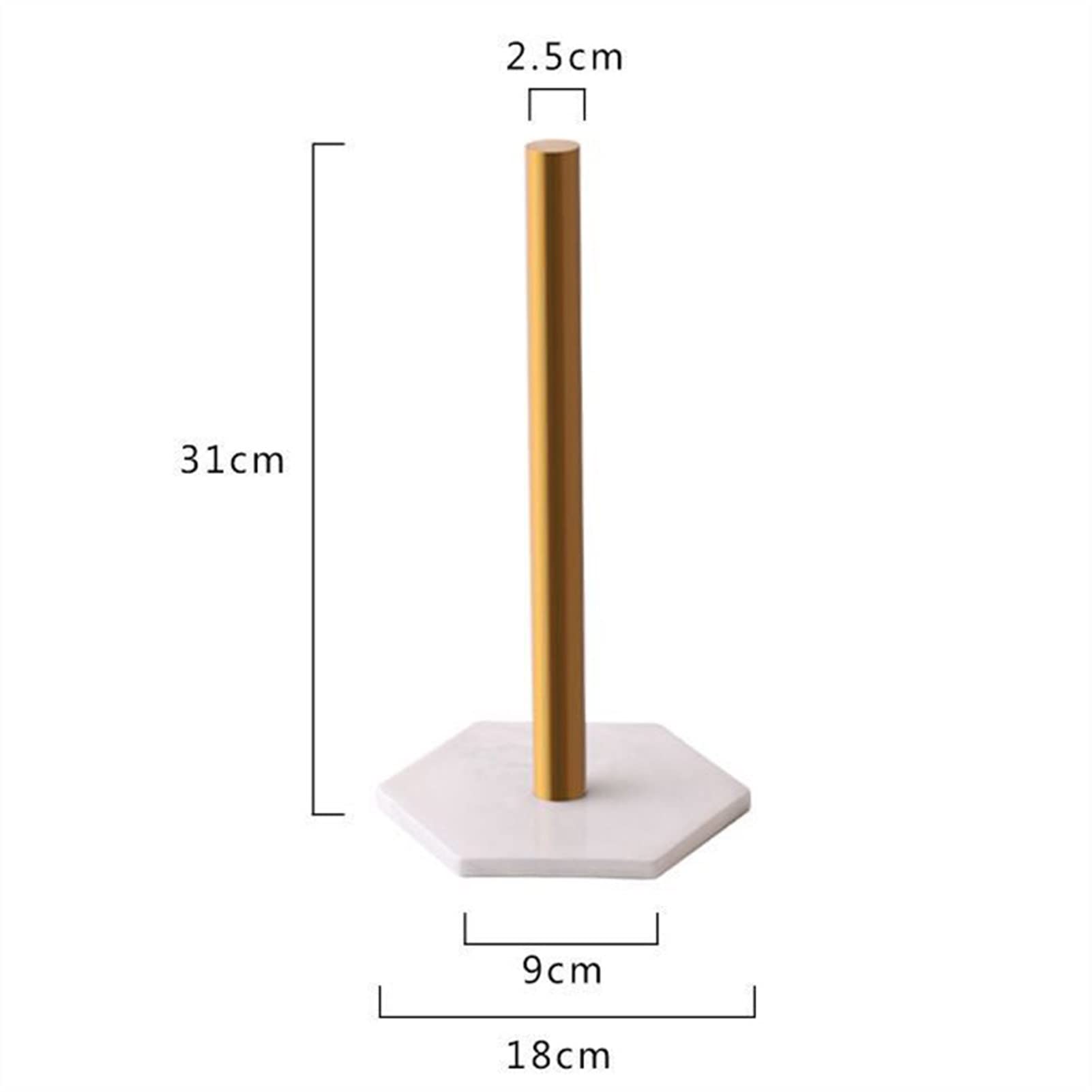 Portarrollos para Papel 31 cm Textura de grano de mármol retro nórdico for la toalla de cocina Rollo de papel Titular de papel Cerámica Almacenamiento de escritorio vertical Portarrollos para papel Hi