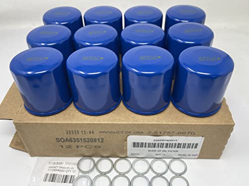 Subaru Engine Oil Filter & Crush Gasket Kit (1, 2, 3, 6, 12 Pks Available) Soa6351520812 & 11126Aa000 Genuine Legacy Outback Impreza Wrx Sti Forester Baja (12 Pack) #TOP14