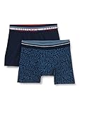 Sportlich gestalteter Webbund Sanetta Jungen Doppelpack Hipshort blau Unterwäsche, Navy, 152 (2er Pack)