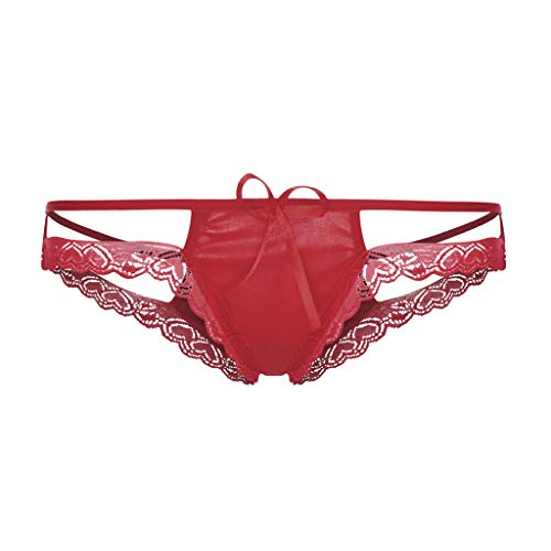 Sonojie Sexy Solide Couleur Strings Dentelle Creux Découpé Tangas Haute Élasticité sous-Vêtements Obsessive Coquine String G-Pantalon Slutty Lingerie Cover