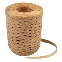 Raffia Garn Bastband 200M Geschenkband Bast Band Raffia Papiergarn Naturbast zum Häkeln Bastbänder Packschnur für taschen