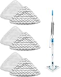 Steam Mop Pads for Bissell Poweredge Lift-Off Powerforce Washable Triangle Steam Replacement Pads 2078 2165 20781 1544Z Reusable (3 Soft + 3 Scrubby)