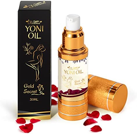 Fivona Luxury Yoni Oil Gold Secret for Soothing Feminine Care – Natural Blend of Essential Oils – Moisturizing Herbal Oil Blend for Odor Control, Detox and pH Balance