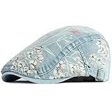 FULUJIDI Boinas Sombreros Boinas para Hombre Y Mujer Gorro Ajustable Gorro Vaquero Plano Gorro De Pintor Gorro Ajustable De 55 A 60 Cm Color Azul Claro