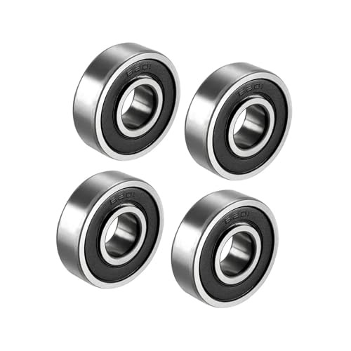 TUCKBOLD 6201-2RS Ball Bearing 12mm x 32mm x 10mm Double Sealed 180201 4pcs Automotive Parts