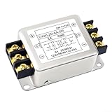 DC Power Filter CW4L2D-20A-SR, 3A 6A 10A Audio Noise Suppressor, 110VDC Anti-Interference Terminal Block for Hi-Fi Electronics Equipment(CW4L2D-6A-SR)