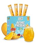 Klass Aguas Frescas, Powdered Drink Mix, 40 Singles Zero Sugar & Caffeine-Free Powder Packets, Water Drink Mix, Flavor: Mango - 5 Calories Per Packet & Natural Flavors