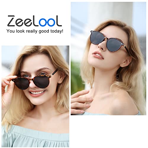 Zeelool Retro Round Sunglasses For Women Men Polarized Uv Protection Large Frame Oversized Vintage Shades Summer Sunnies, Sp0020 #TOP3