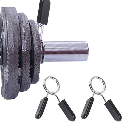 Yinrunx 1 inch (25 mm) Barbell Spring Clip Collars (Pack of 2), Exercise Collars Dumbbell Clamps for Standard 1 inch Weight Bar