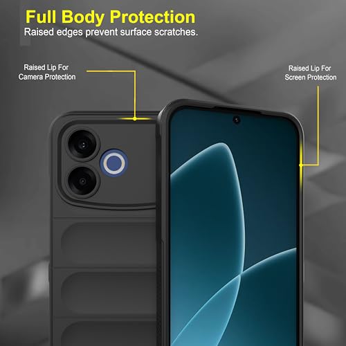 Image of Zapcase Back Case Cover for Oppo F33 Pro 5G | Compatible for Oppo F33 Pro 5G Back Cover | Liquid Silicon Magic Case with Camera Protection | Black