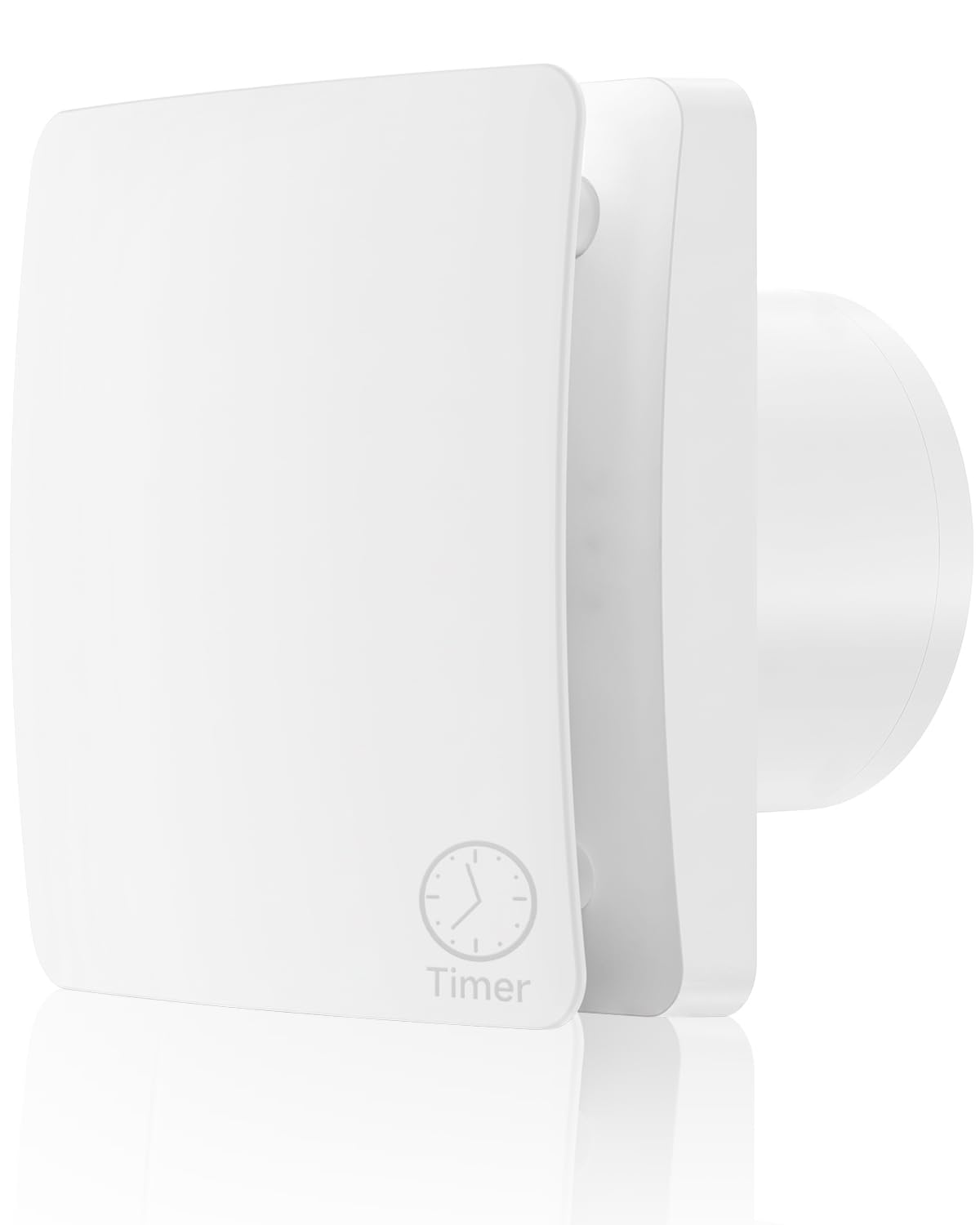 100mm Bathroom Extractor Fan with Timer, 110m³/h, 5W, Quiet, Backdraft Flap