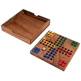 Ludo Gr. M – Würfelspiel – Gesellschaftsspiel – Familienspiel – Brettspiel aus Holz mit Steckern - 5