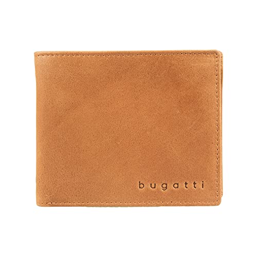 Portefeuille homme cuir bugatti Volo, un compagnon élégant en cuir véritable cognac