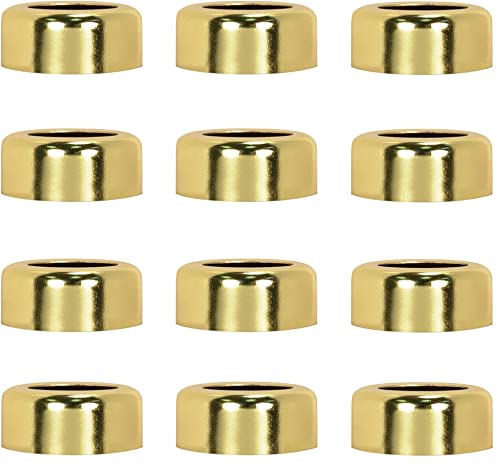 ciata - 12 pack - brass plated candle cover follower 7/8 inch inside diameter, 7/16 inch height