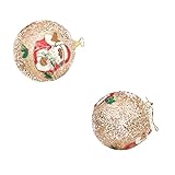 🎄Diseño único: cada bola tiene una cuerda para colgar fácilmente. Son adecuadas para colgar en el árbol de Navidad u otros lugares que necesiten decoración, lo que hace que su árbol de Navidad se vea más hermoso y cambiante, creando un ambiente navideño diferente.